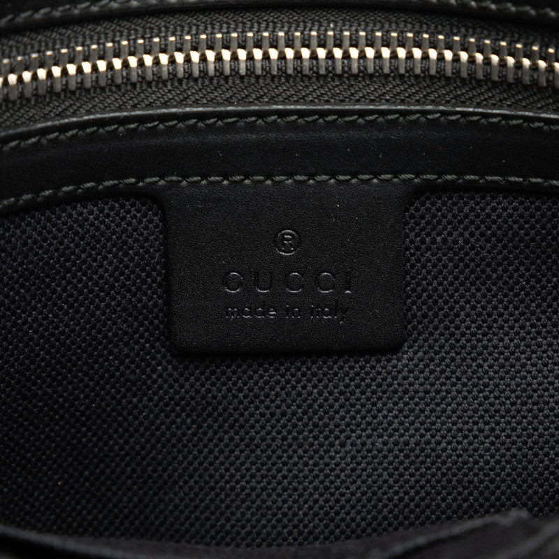 Gucci GG Supreme Taiga Slipper Shoulder Bag 523599 Black PVC Leather  Gucci