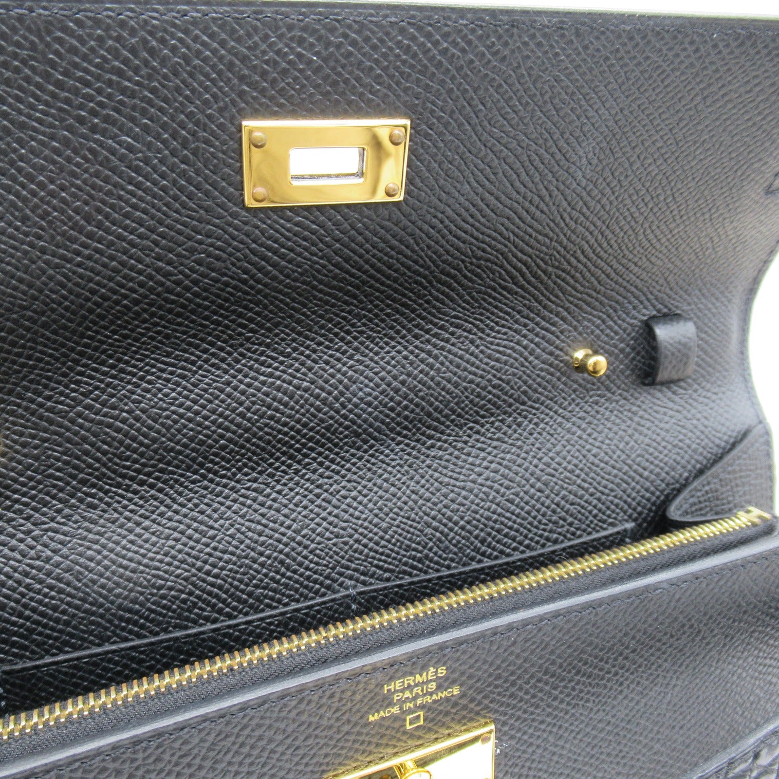 Hermes Hermes Kelly Wallet Tougothouche Shoulder Bag Shoulder Bag  Press Leather Epsom/Alligator  Black  【Ancestral】 VANDANDOFF