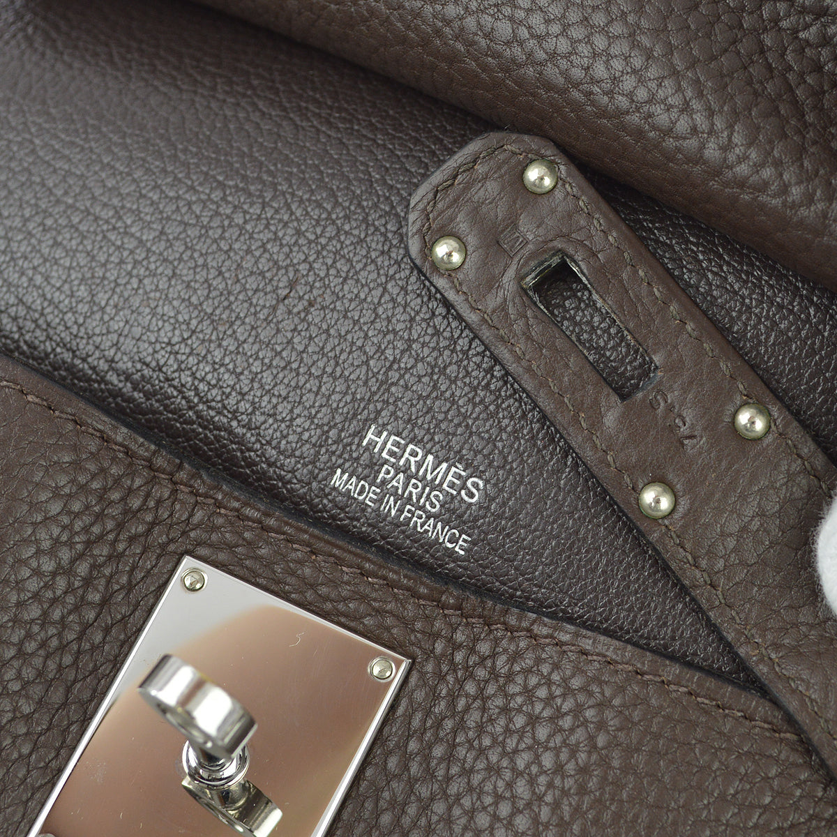 Hermes 2009 Brown Taurillon Clemence Jypsiere 34 Shoulder Bag