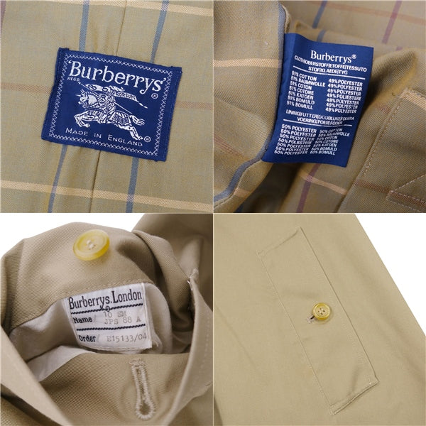 Vint Burberry s Coat UK Trent Coat Back Check Cotton Out  10 (M equivalent) Beige  FODMEST
