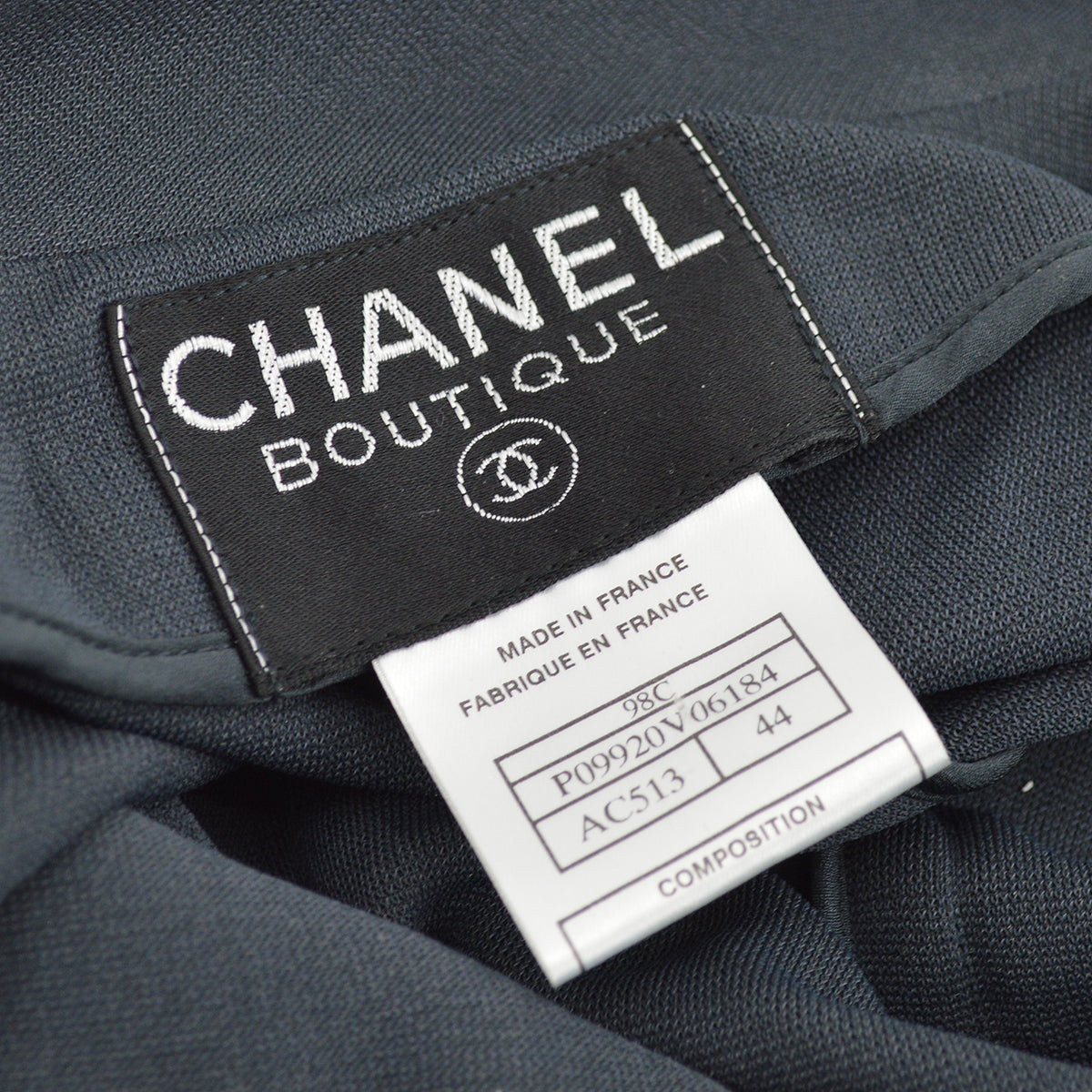 Chanel Single Breasted Jacket Gray 98C 