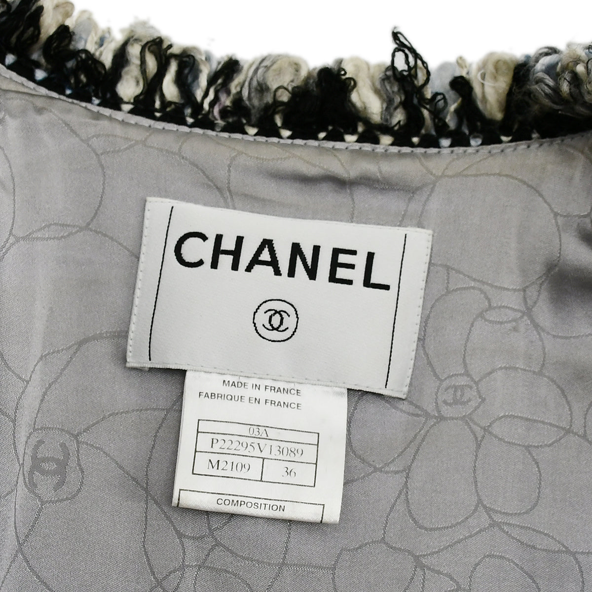 Chanel Fall 2003 Collarless Tweed Jacket 