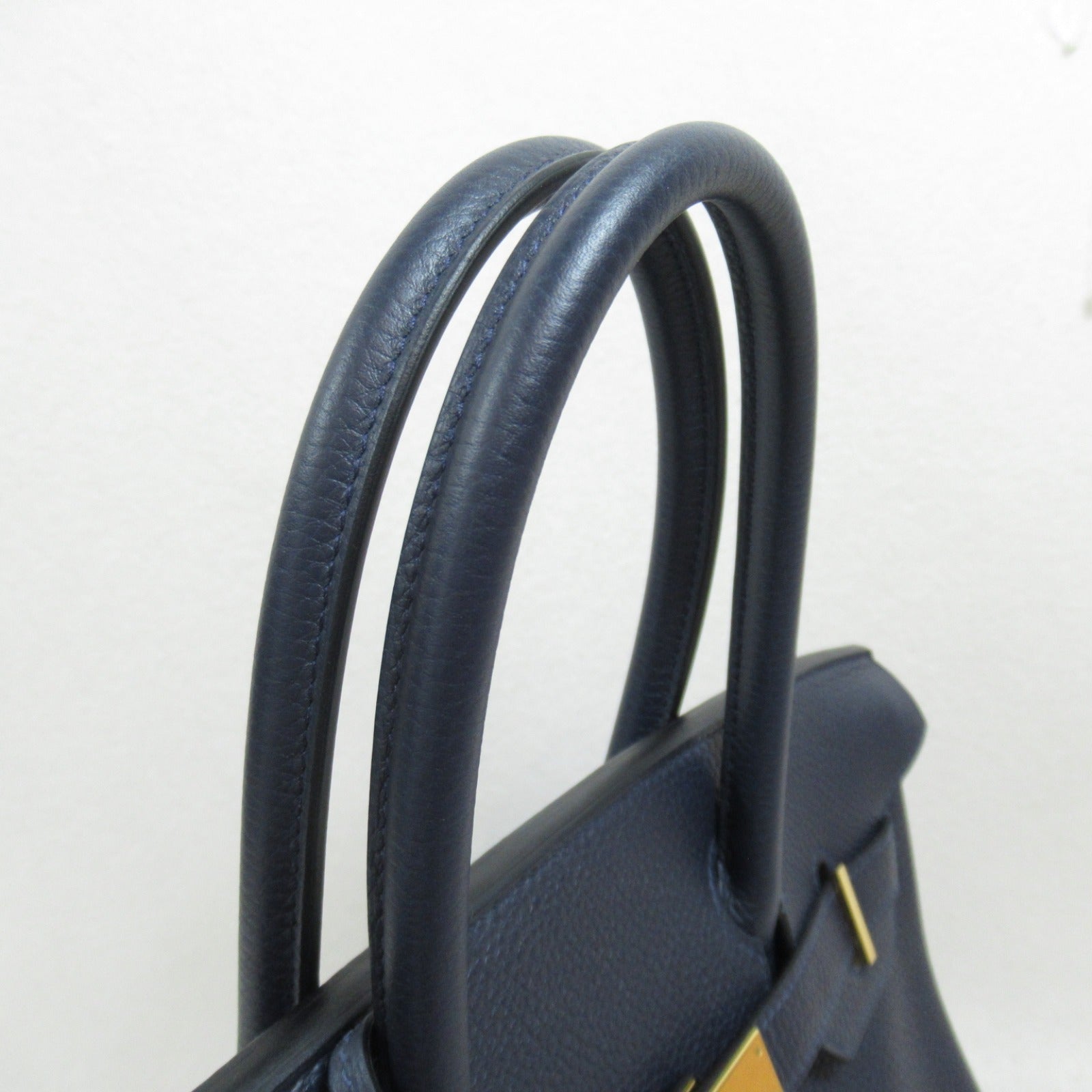 Hermes Birkin 30 Handbag Handbag Handbag Leather Togo  Navy
