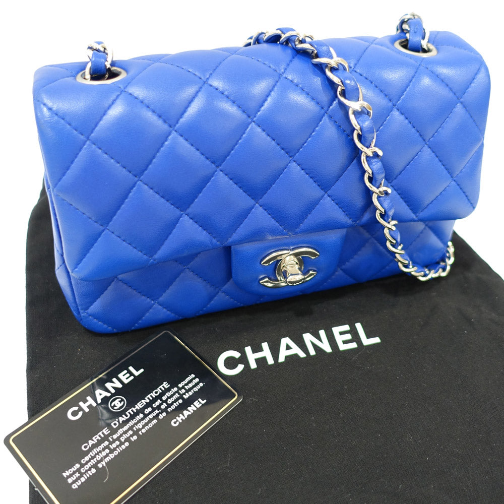 CHANEL A69900 Mini Chain S A69900 Blue G  Flap Bag