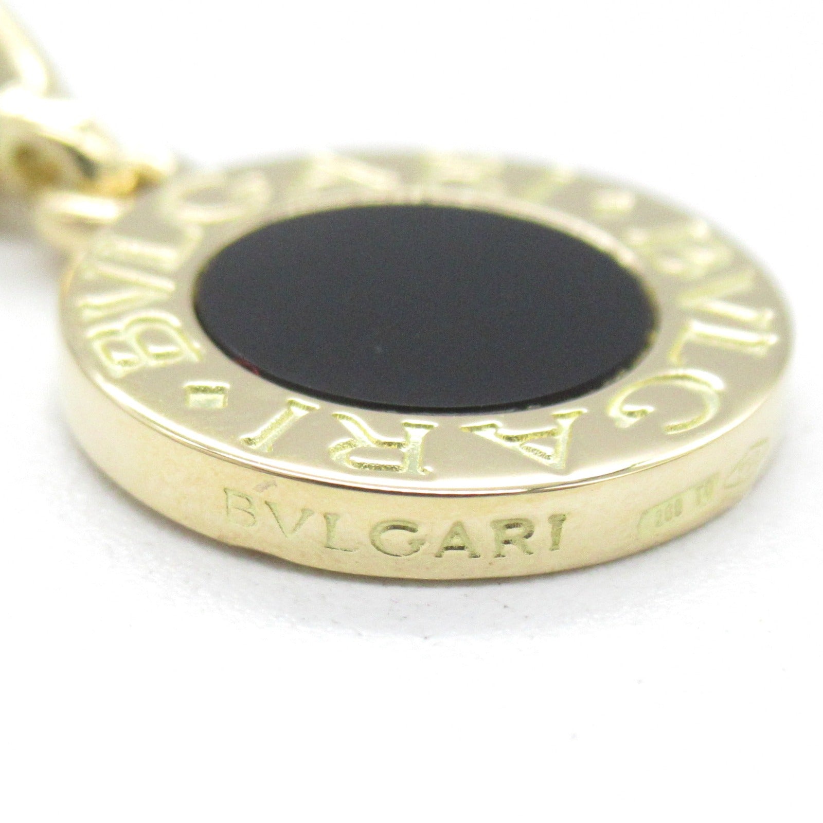 Bulgari BVLGARI n Onyx Charm Pendant Top Jewelry K18 (yellow g) Onyx   Black