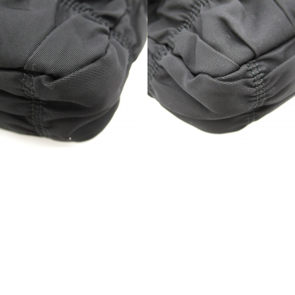 Prada Prada Chain Shoulder Bag Nylon  Black