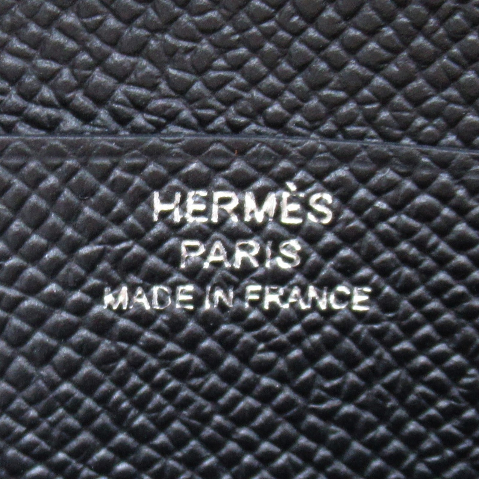 Hermes Hermes  Compact Black Two Fold Wallet Two Folded Wallet Leather Epsom  Black