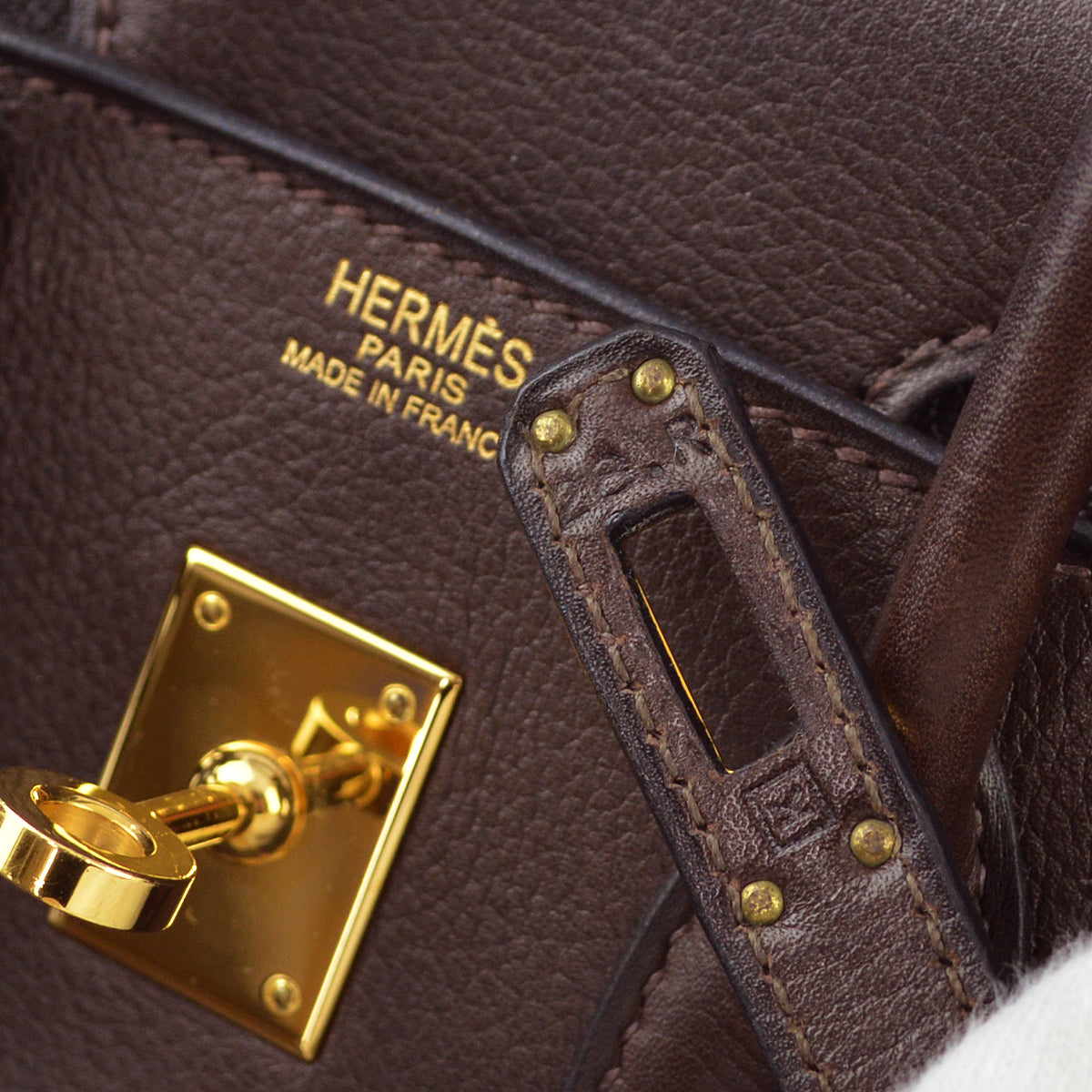 Hermes Ebene Evergrain Birkin 25 Handbag