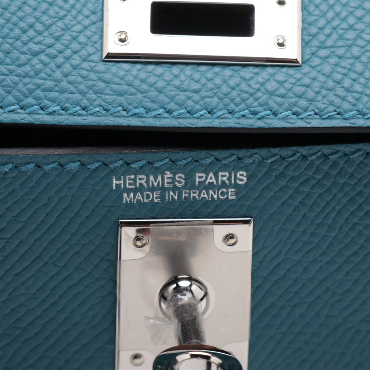 Hermes Mini 2 20 Epsom New Blue Jeans Silver   Tricolor