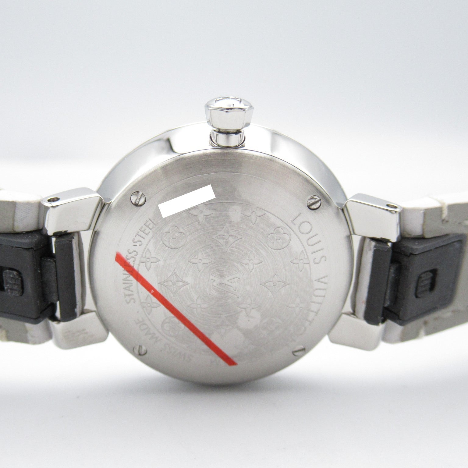 Louis Vuitton Louis Vuitton Diamond Beagle  Watch Stainless Steel Leather Belt  White S QA109