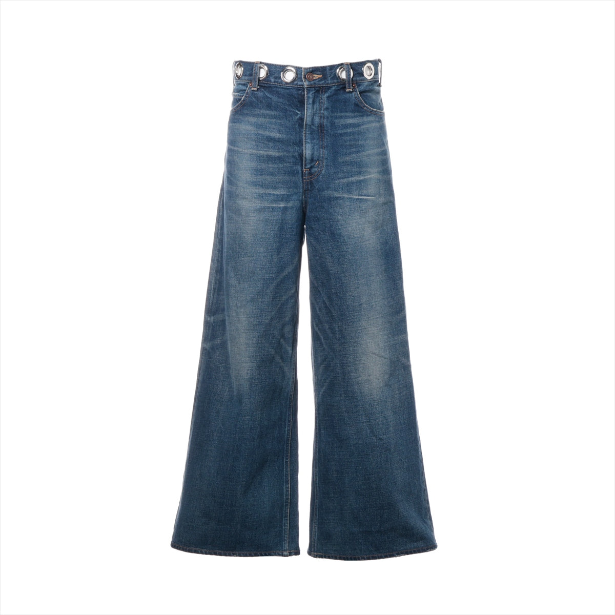 Celine 22 SS Cotton Denim Pants 32  Blue Eddy Age Ilet Freeroll Jeans