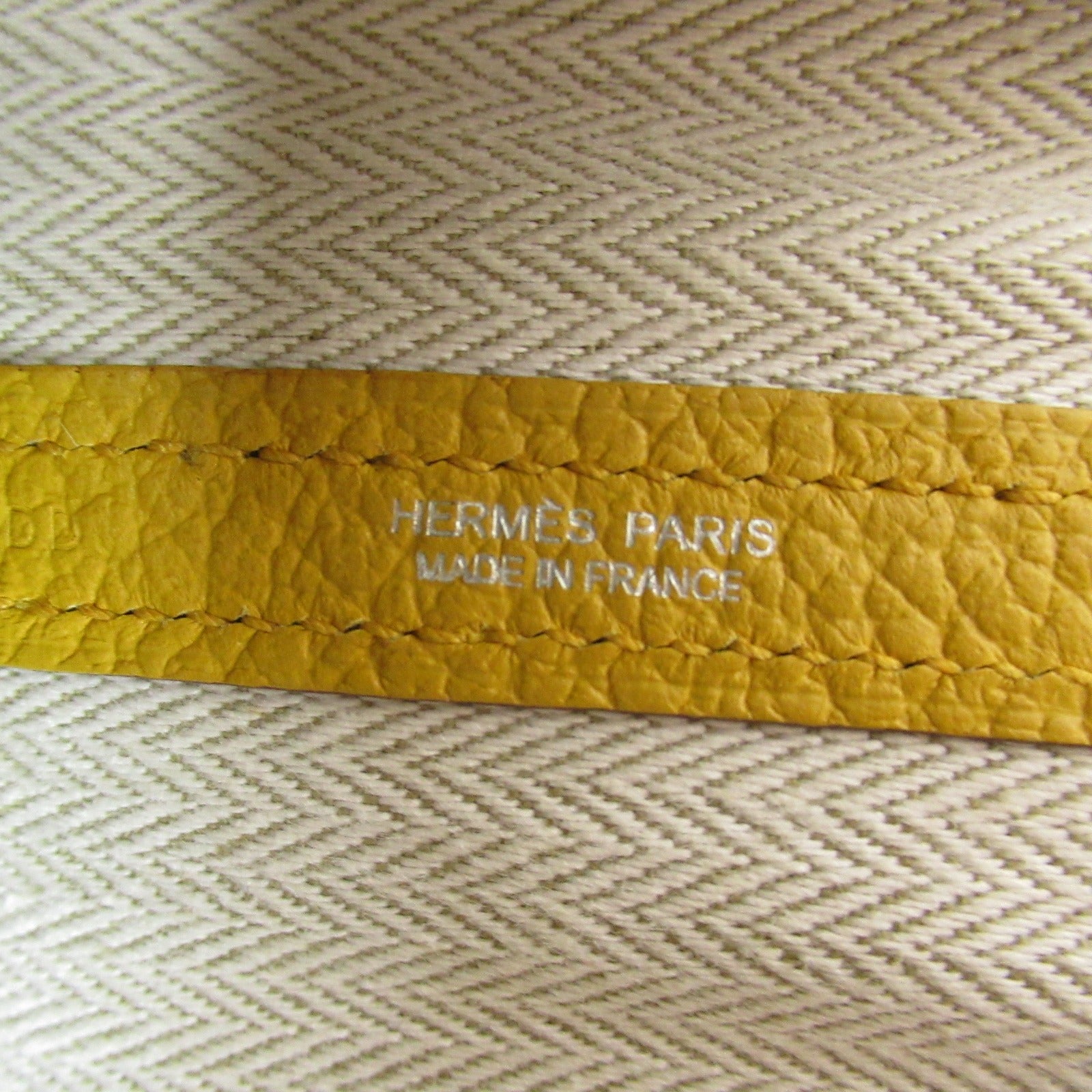 Hermes Hermes Garden Party PM John Ambur Tote Bag  Bag Leather Country  Yellow Shape