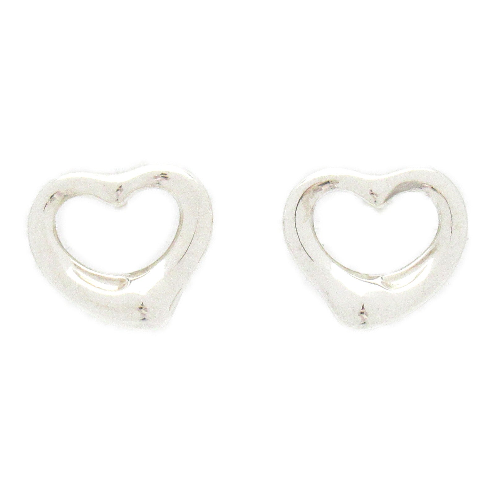Tiffany TIFFANY&amp;CO Elsa Peretti Open Heart Earrings Jewelry Silver 925  Silver