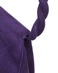 Chanel Purple Suede Top Handle Bag