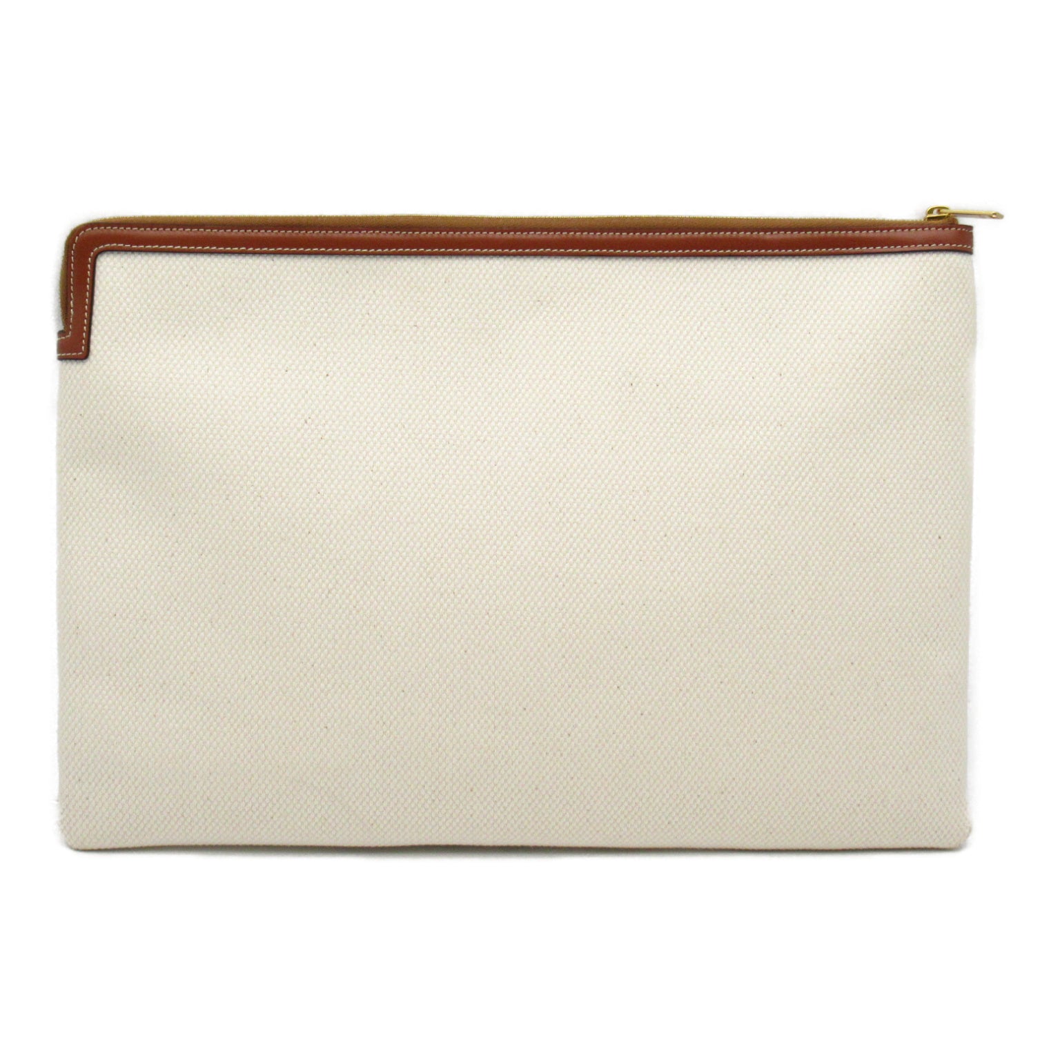 Celine Celline Clutch Bag Second Cratch Bag Cotton Bag  White