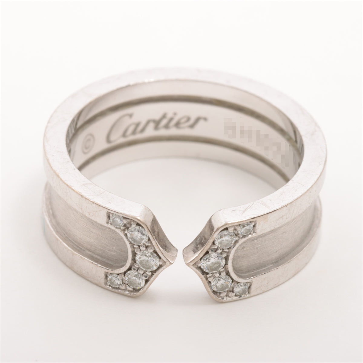 Cartier C2 Diamond Ring 750 (WG) 6.8g 49 E
