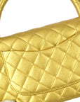 Chanel 1991-1994 Classic Flap Handbag Gold Lambskin