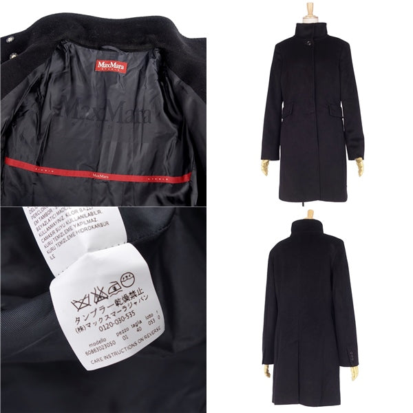 Max Mara Studio Jacket Haineck Wool Landless Back Logo   JI40 USA6 FB38 (M Equivalent) Black (M Equivalent)