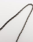 Chanel Chocolate Bar Denim Chain Shoulder Bag Blue Silver G  6th
