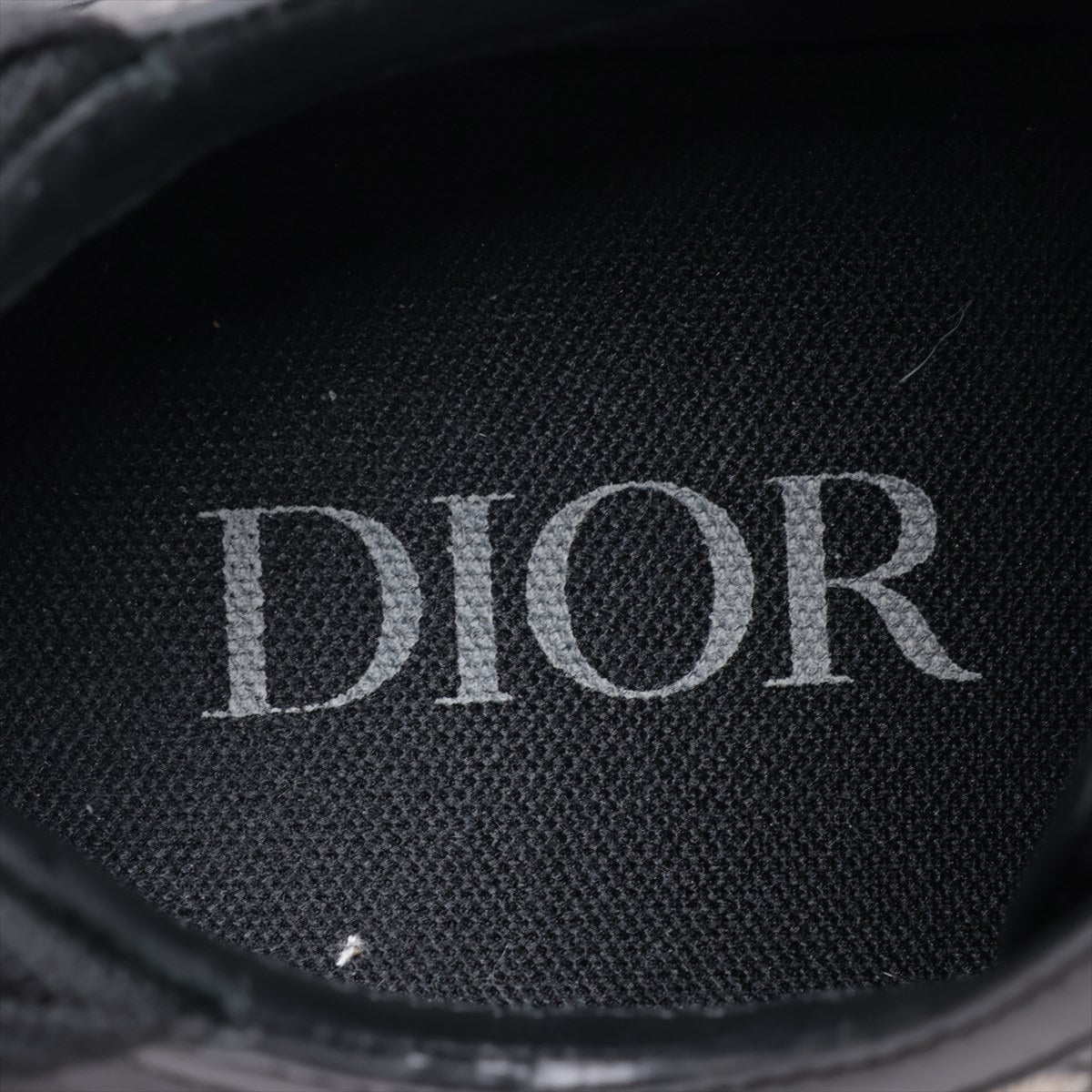 Dior Canvas  Leather Trainers EU41  Beige × Black B28 Oblique Printed  Sleeve