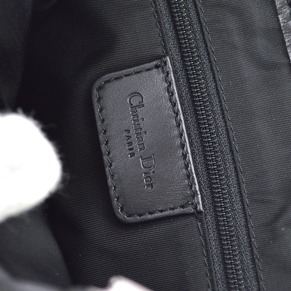 Christian Dior Black Trotter Double Saddle Handbag