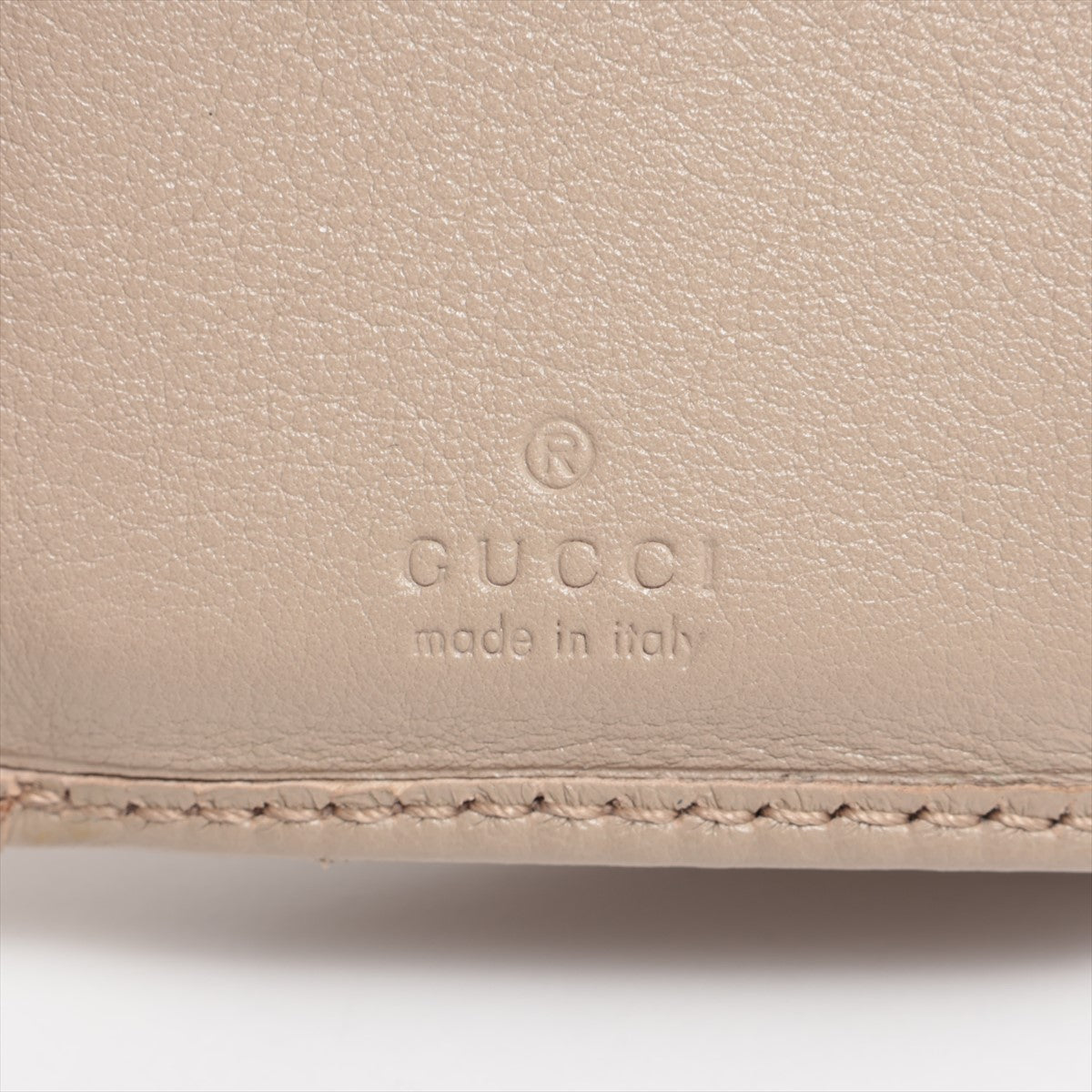 Gucci Bamboo 658633 Leather Compact Wallet Beagle