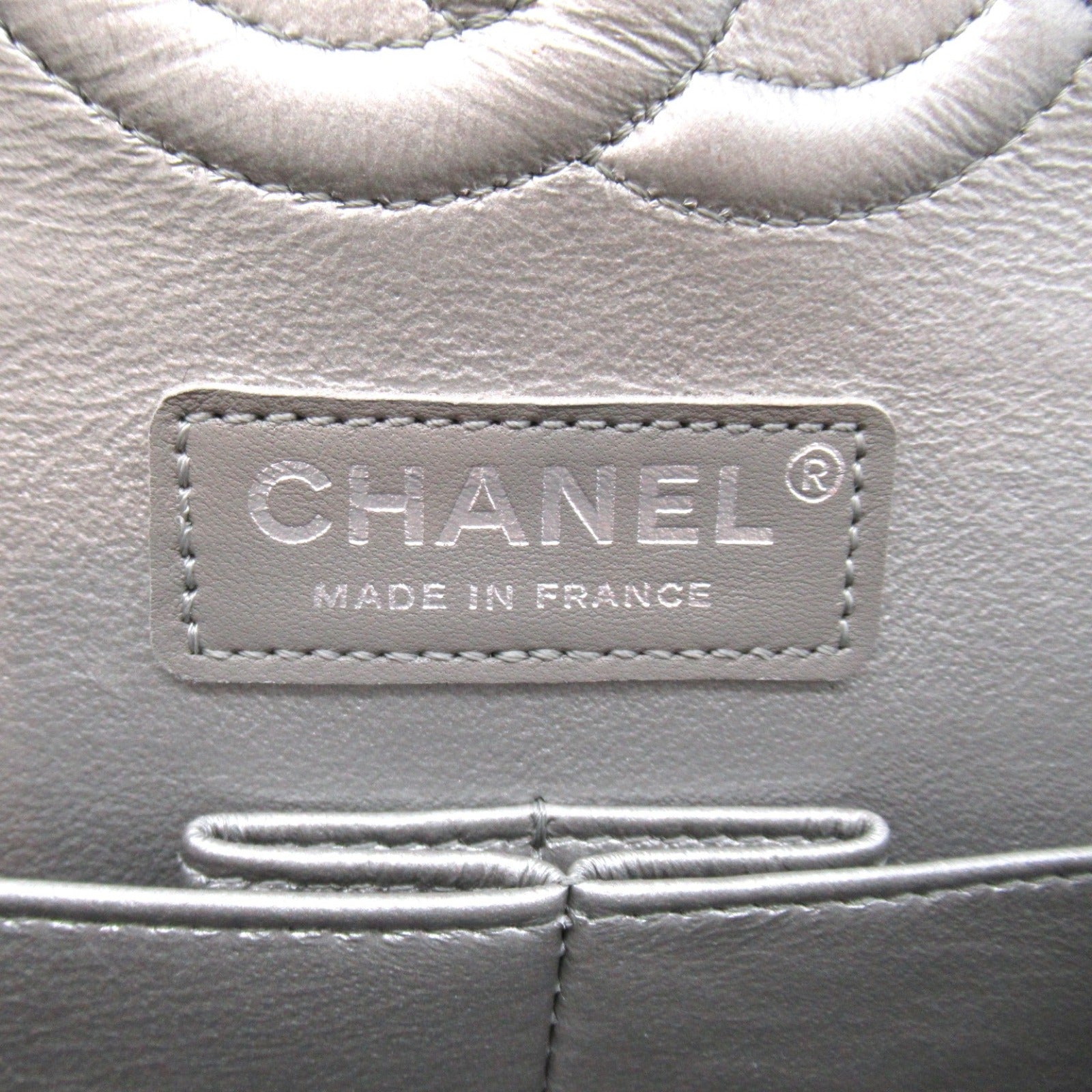 Chanel V Stitch Chain Shoulder Bag Caviar S  Silver