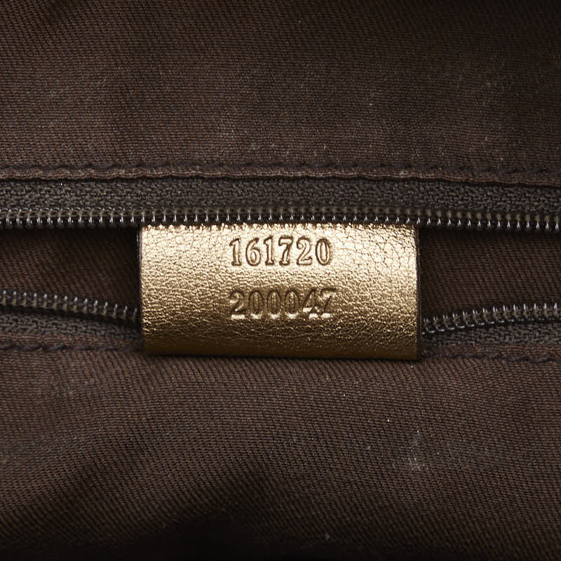 Gucci GG Canvas  Handbag Shoulder Bag 161720 Brown G Canvas Leather  Gucci