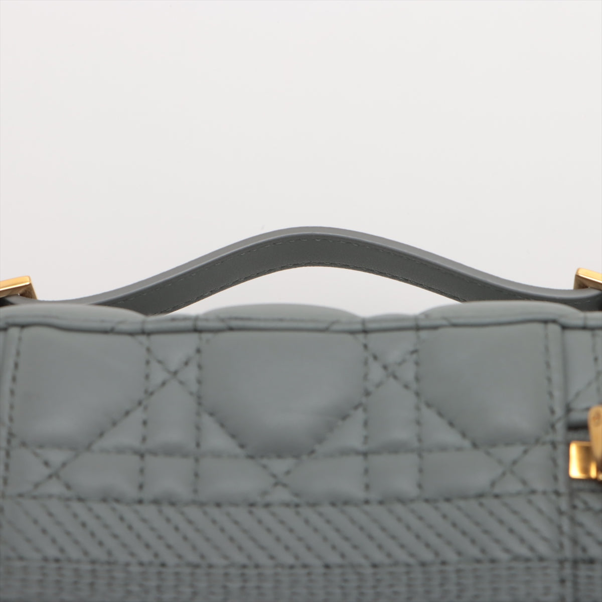 Christian Dior Lady Leather 2WAY Vanity Bag Gr Earl