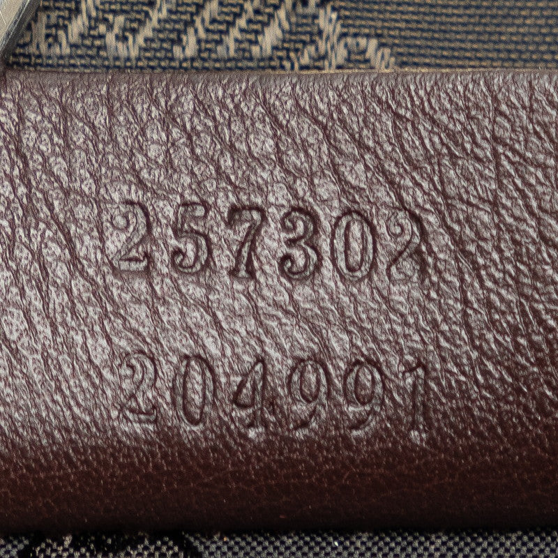 Gucci Bamboo Handbag 257302 Brown Canvas Leather  Gucci