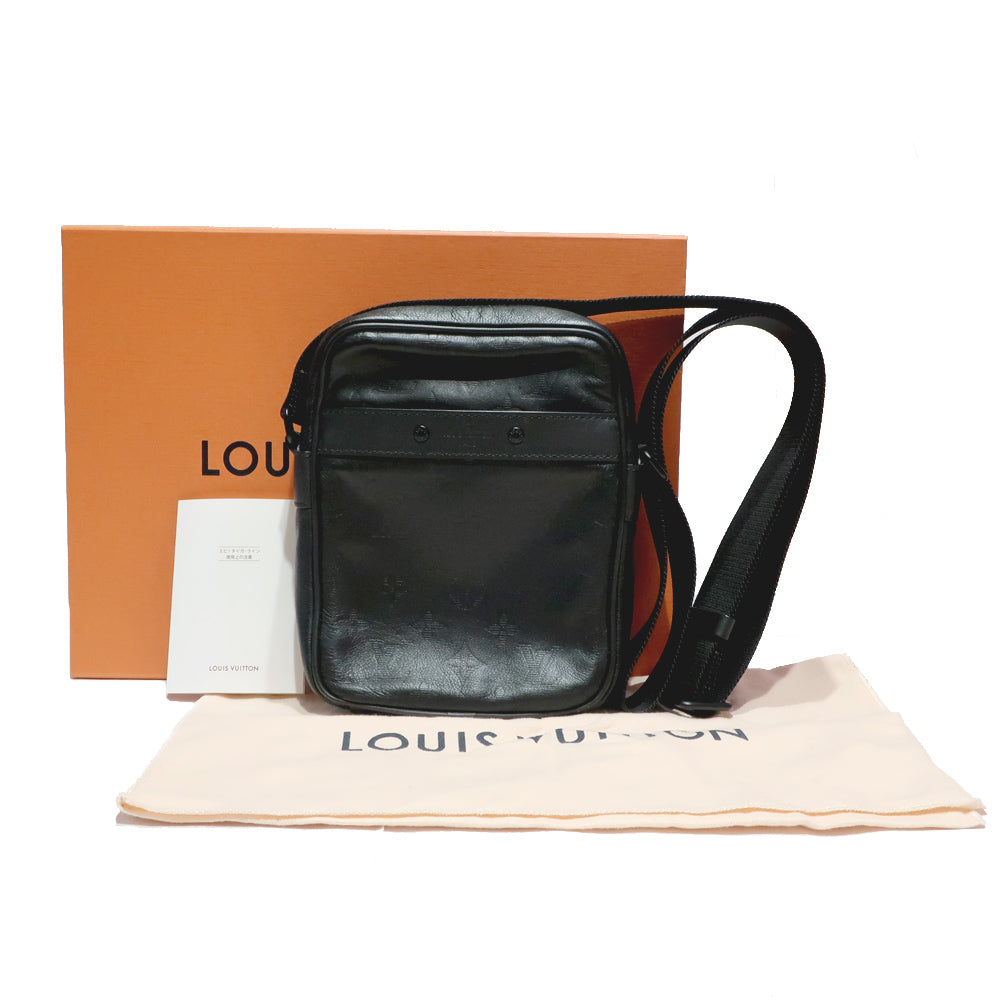 Louis Vuitton M43681 Monogram Shadow Bag Black Leather  Mens