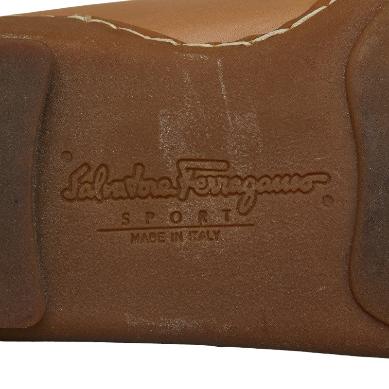 Salvatore Ferragamo Logo  Size 6C Beige Leather  Salvatore Ferragamo