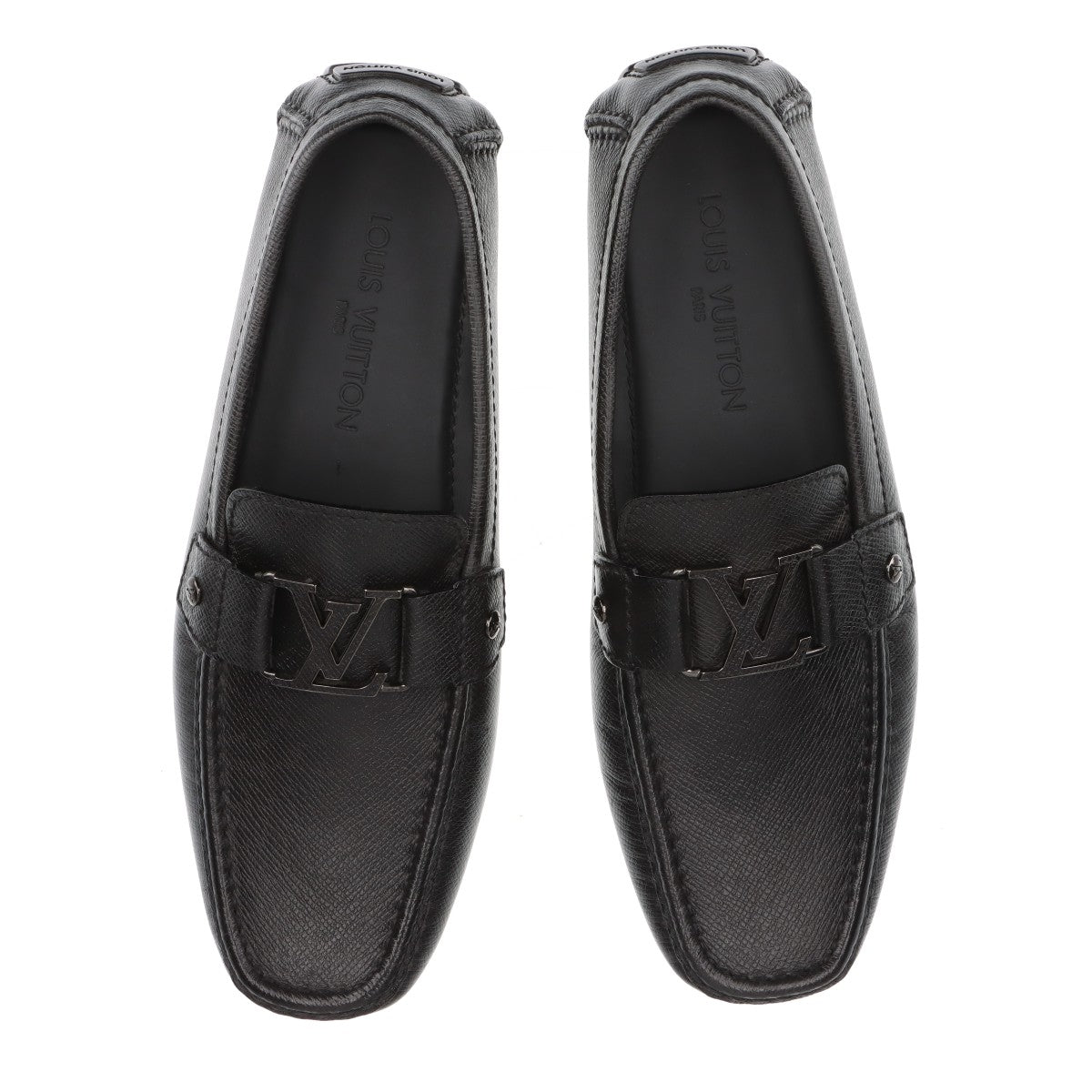 Louis Vuitton Monte Carlo Line 16 Years Leather Driving Shoes 7.5 Men Black FA0186 LV Logo