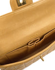 Chanel 2000-2001 Beige Lambskin East West Choco Bar Chain Shoulder Bag