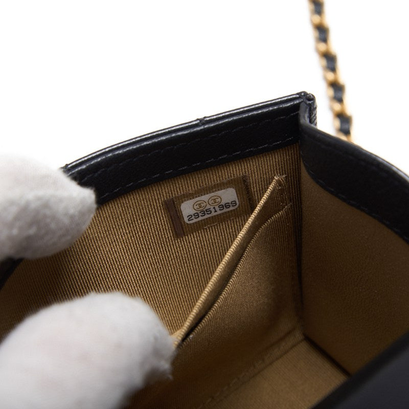 CHANEL 【CHANEL】Mini Trace Pearl Chain Shoulder  Black  Shoulder Bag Mini Shoulder Bag  Bag Hybrid 【 Ship】