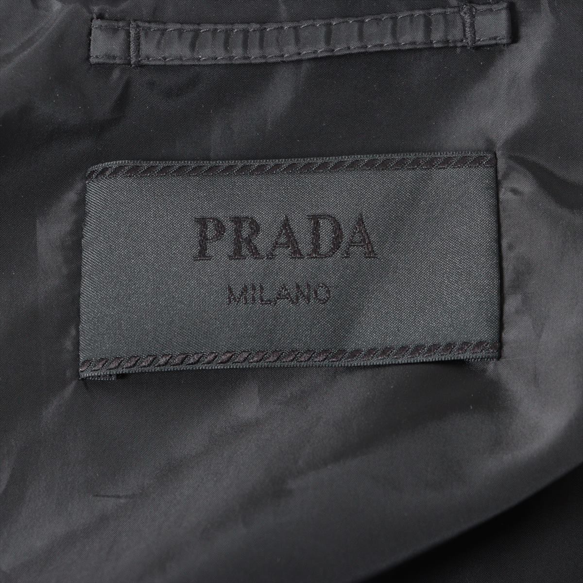 Prada Triangle Logo 22 Years Polyester Jacket 52 Men Black SGN521 SGN