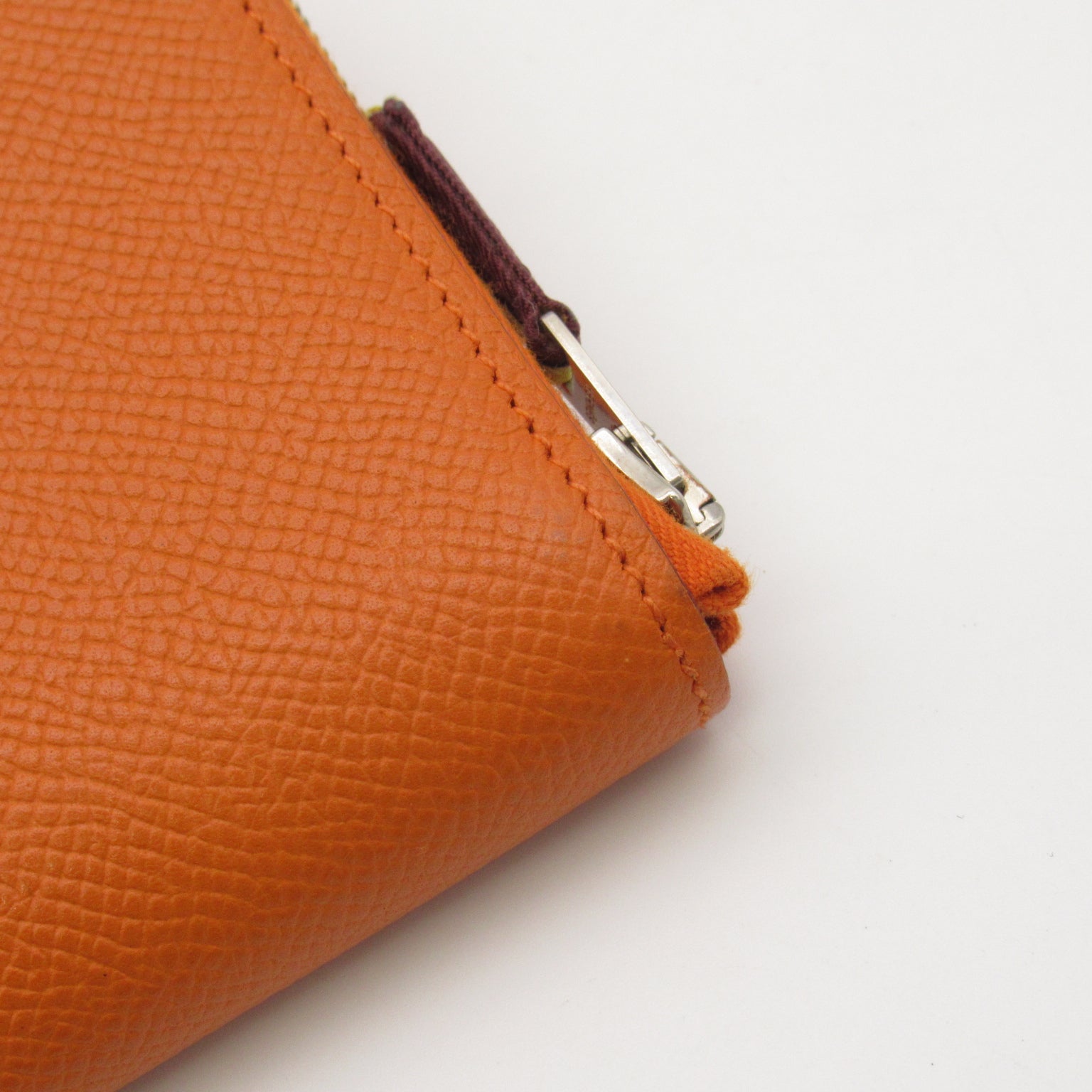 Hermes Asap Silk In Compact Round Wallet Round Wallet Wallet Leather Epsom  Orange Collector