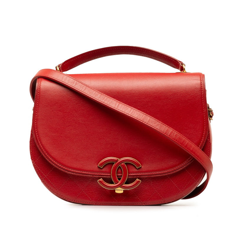 Chanel Matras Chain Handbag Shoulder Bag 2WAY Red Leather  Chanel