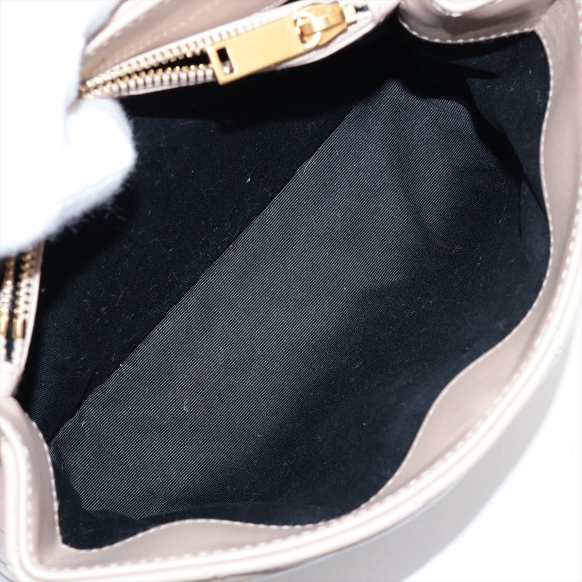 Saint Laurent  Rule Leather Chain Shoulder Bag Beige 494699