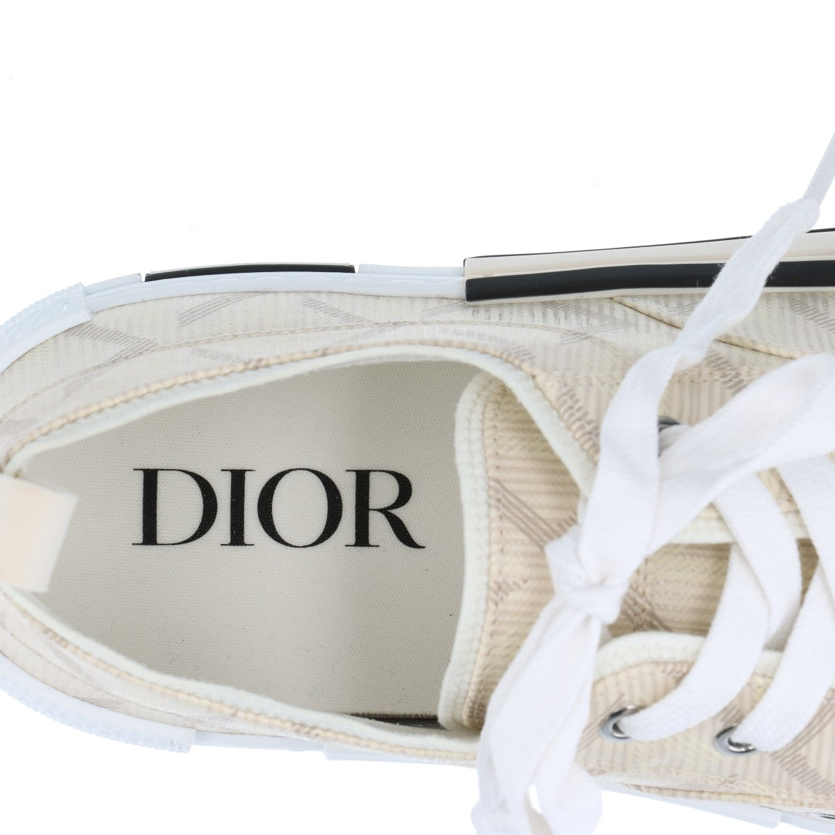 Dior B23 22  PVC x Leather Sneaker 42  Beige x Ivory NV0322 CD Diamond   Box  Bag