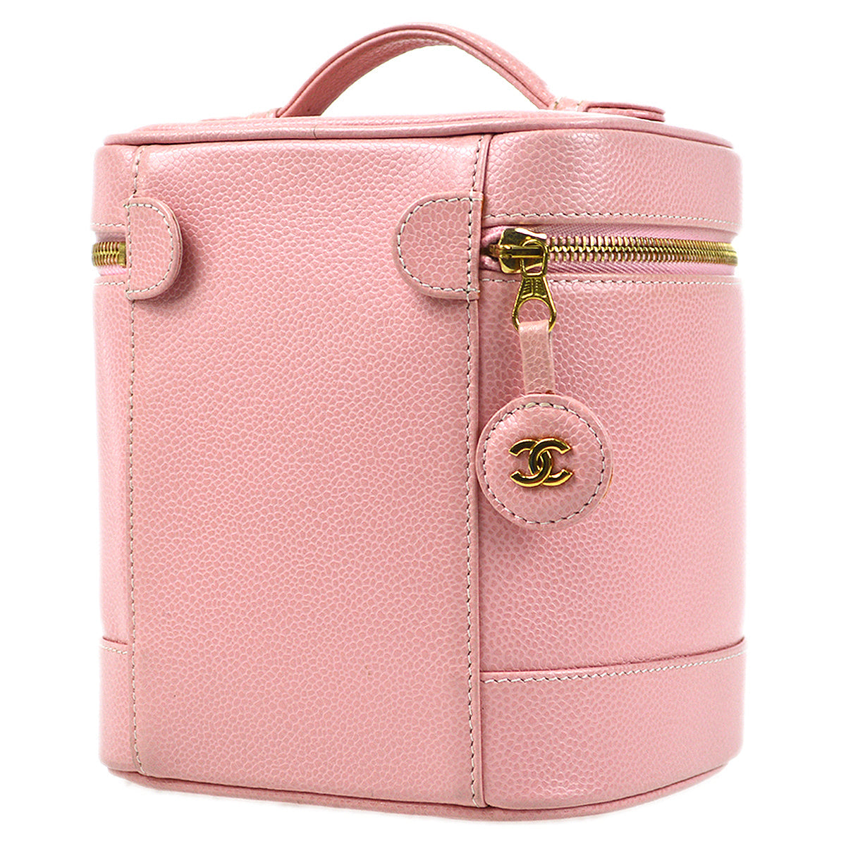 Chanel Pink Caviar Timeless Vanity Handbag