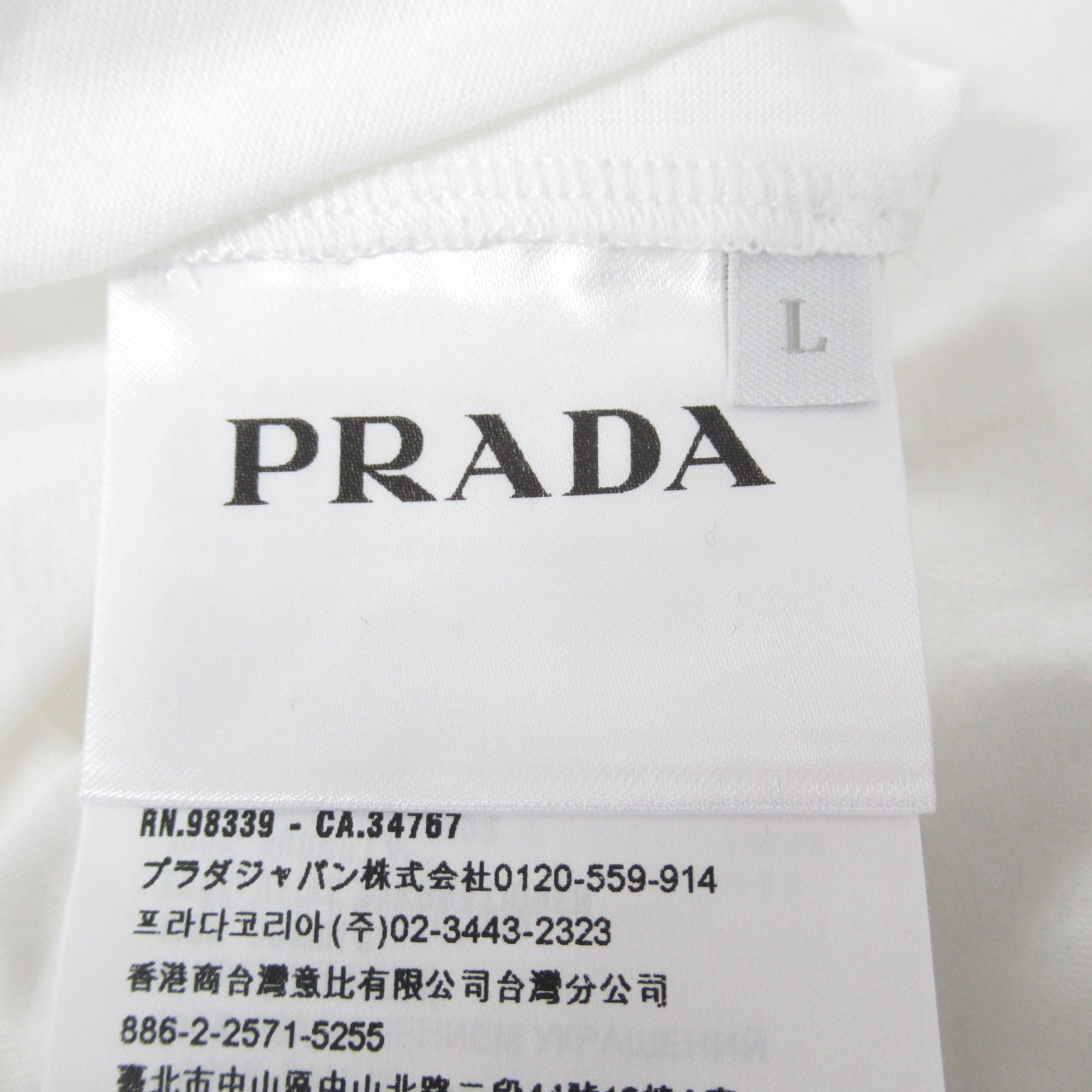 Prada  Half-Hand   Tops Cotton  White 135664 1QJD