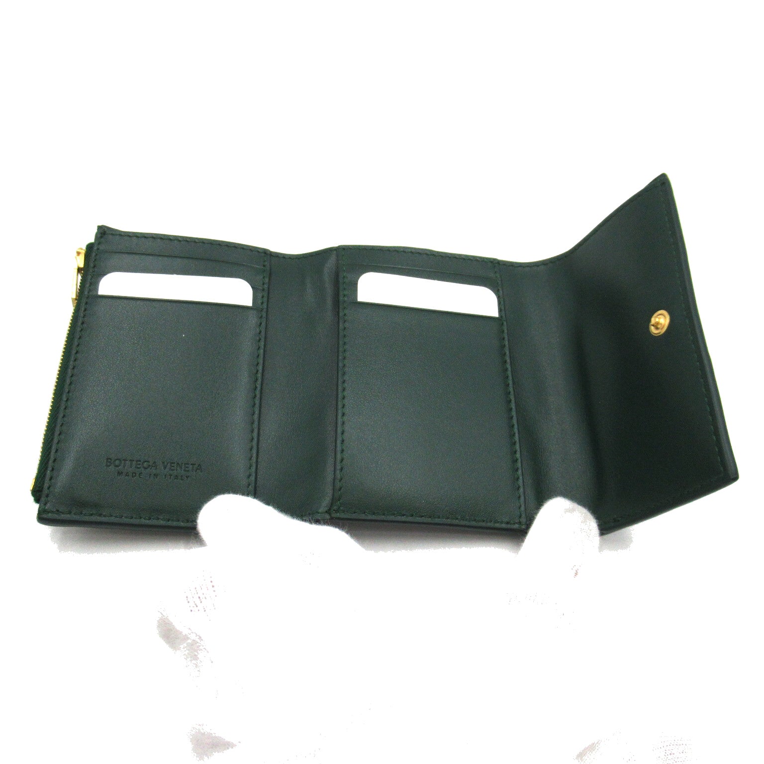 BOTTEGA VENETA Three Fold Wallet Three Folded Wallet  Women's S Women's Green 750245VCQC13049