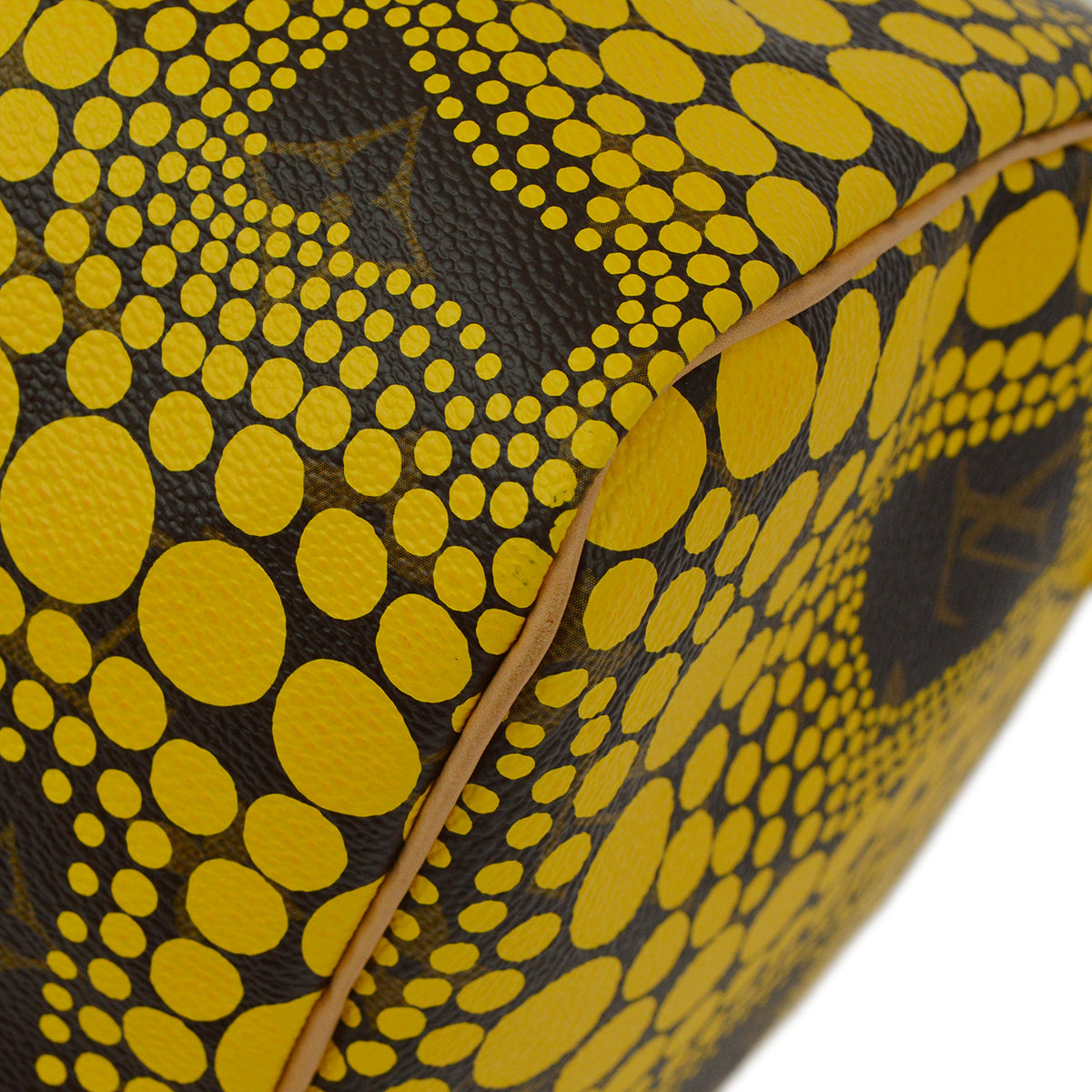Louis Vuitton 2012 黃色南瓜點 Speedy 30 手提包 M40692
