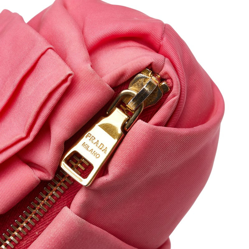Prada Logo Ribbon Accessories Porterait Cosmetics Pink Nylon  Prada