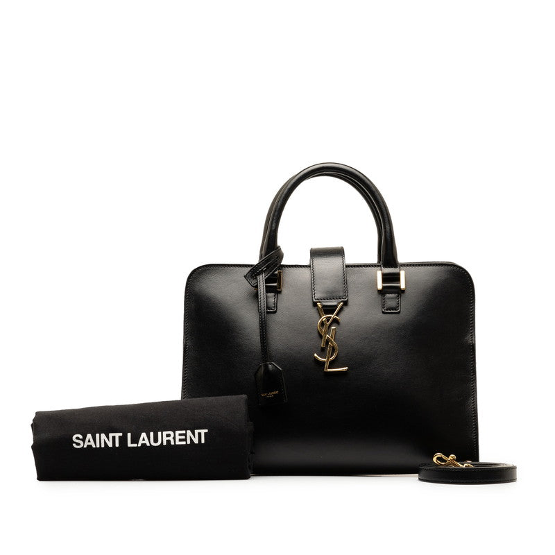 Saint Laurent Monogram Ba  Handbag 2WAY 472469 Black Leather  Saint Laurent
