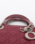 Christian Dior  Dior Lady Leather 2WAY Handbag Bordeaux