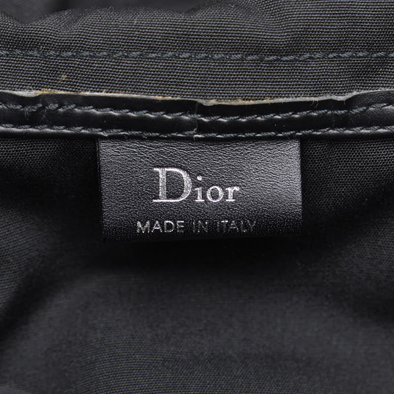 Dior Rucksack Backpack Black Silver Nylon Leather Men Dior Rucksack