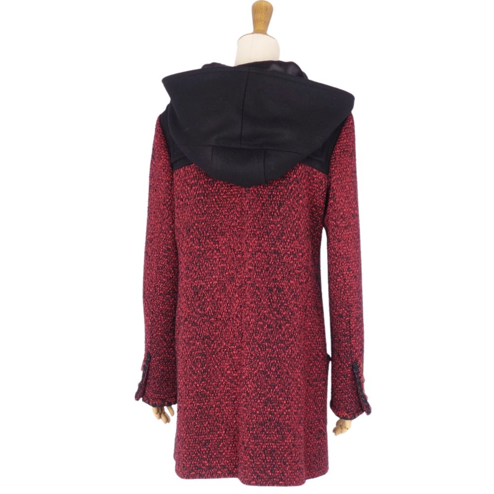 Chanel 11A P42310 Daphne Coat Mixed   French Made 40 (M equivalent) Red/Black