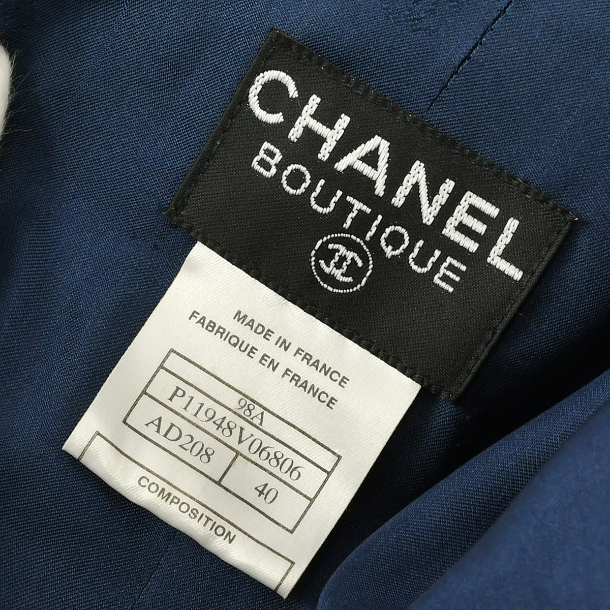 Chanel Coat Dress Blue 98A 